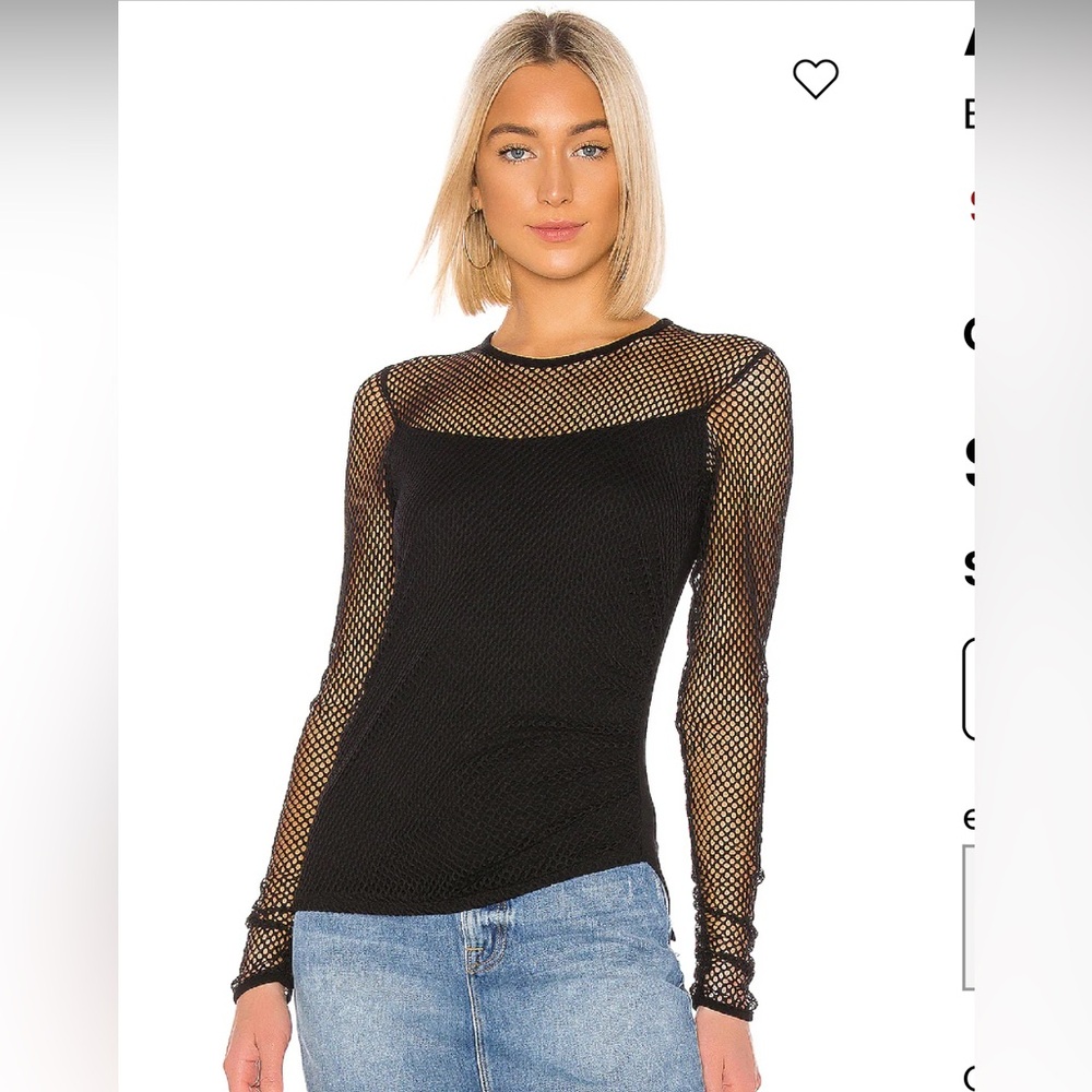 Bailey 44 Black Fishnet Top